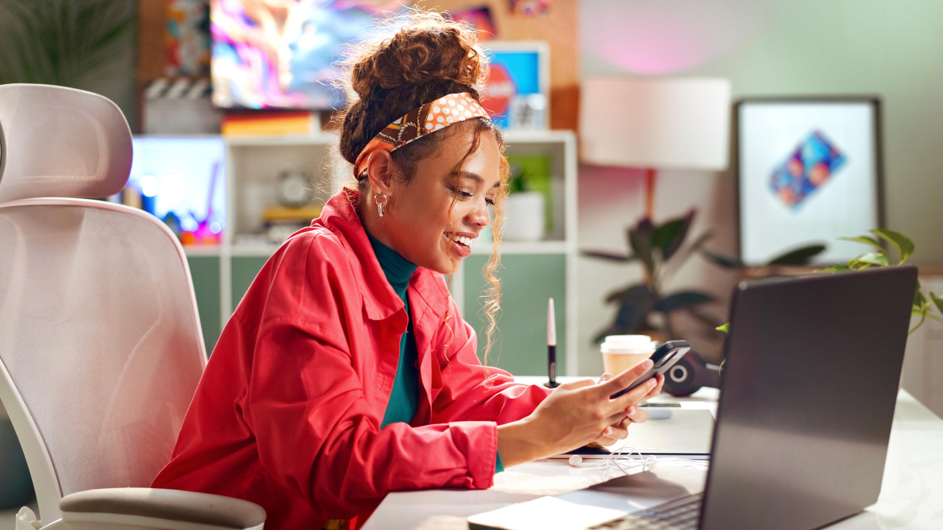social media manager working on a tik tok reel